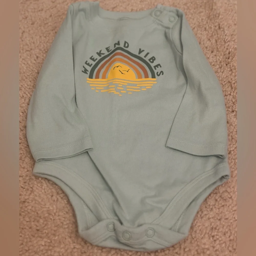 Garanimals Red and Green Long Sleeve Bodysuit Set